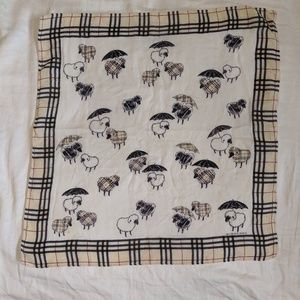 Burberry sheep and umbrellas scarf